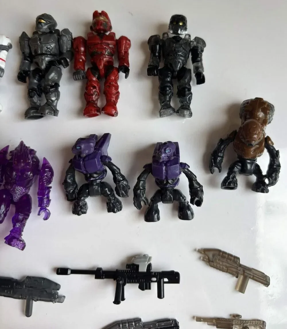 Halo Mega Bloks Construx Grunts UNSC Covenant Elite Jackal Figures Weapons Lot